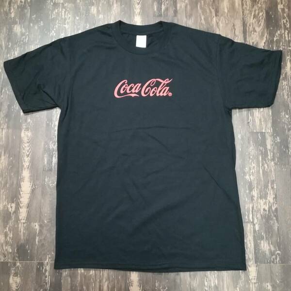 COCA COLA・コカ・コーラ・ロゴ・プリントTシャツ・黒・M