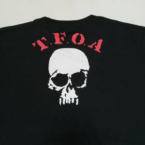 TFOA・武装戦線・ドクロ・プリントTシャツ・＃３・黒・L