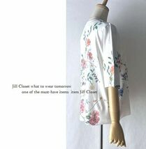 新品【送料185円】伸縮◎春夏ニット*RICHなスパンコール刺繍＆上品FLOURアート*プルオーバー*チュニック3855.WHITE_画像5