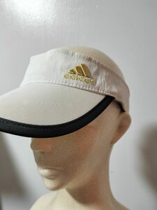 adidas　ゴルフ　サンバイザー　フリーサイズ（57〜59cm）男女兼用　ホワイト　マジックテープ