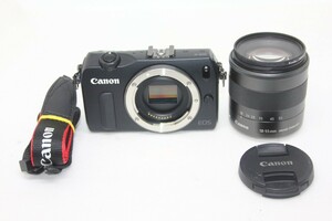 Canon ミラーレス一眼カメラ EOS M レンズキット EF-M18-55mm F3.5-5.6 IS STM付属 ブラック EOSMBK-18-55ISSTMLK #0093-944