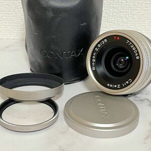 CONTAX Contax Carl Zeiss Biogon 28mm F2.8 lens METAL HOOD GG-1 46mm L39(UV)MC