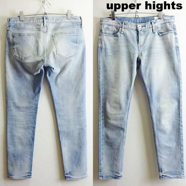 即決★ 送料無★ upper hights　THE SLENDER　W82cm　ストレッチ　スキニーデニム　淡青　日本製　Sz.26　185019　アッパーハイツ　H294