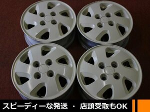 ★☆ ダイハツ純正 アイボリー色 再塗装品 ★☆ 13×4.50B +45 PCD100/4H 4本 4.5J ムーヴ タント ミラ マックス ★迅速発送 送料安い