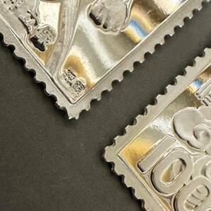 希少 極美品 純銀製プレート 4枚まとめて 26.03g 松本徽章工業の画像4
