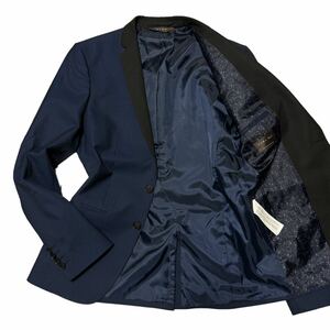 ZARA ザラ 2Bタキシードジャケット ネイビー メンズ サイズ46 Mサイズ相当