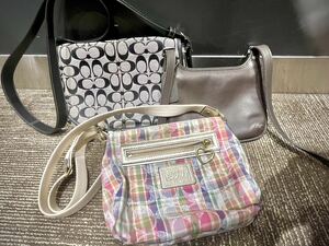 1円〜！COACH ショルダーバッグ コーチ ３点セット おまとめ でございます。