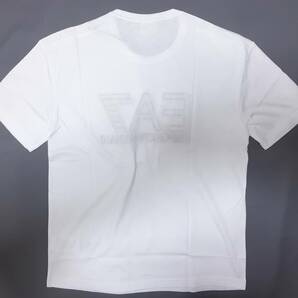 [新品] EA7 / EMPORIO ARMANI ビッグ刺繍ロゴ入り【メンズ・ジャージ半袖Tシャツ】◆2023年春夏モデル サイズ：S(46相当) ◆色：白の画像2