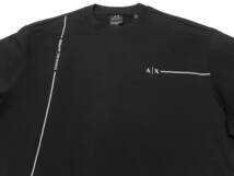 [新品] ARMANI EXCHANGE　シャープロゴ入りとなる【メンズ・ジャージ半袖Tシャツ】◆2023年春夏モデル　サイズ：S(46相当)　◆色：黒_画像3