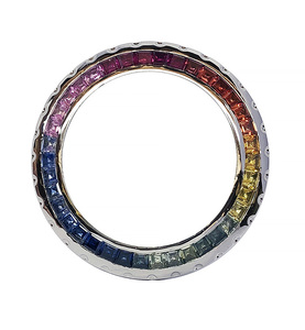 [ немедленная уплата ] Chanel J12 38. для ковш сапфир Rainbow неоригинальный оправа оценочная форма приложен натуральный сапфир 