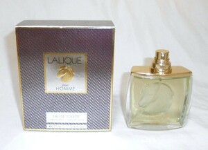 LALIQUE pour HOMME 75ml 箱入保管品 ラリック プールオム エキュウス オードパルファム EDP スプレー 馬 澱あり