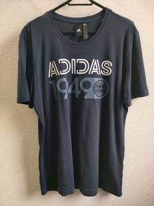 アディダス ADIDAS プリントTシャツ（半袖）紺 size2XO 中古