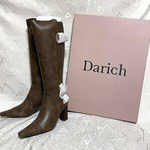 未使用新品【ダーリッチ/Darich】ロングブーツ Lサイズ 24～24.5cm相当 112035003 ブラウン/茶色