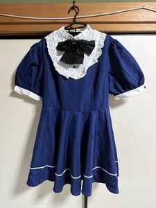 [milky ange] Cafe meido collie na ink blue XL size 