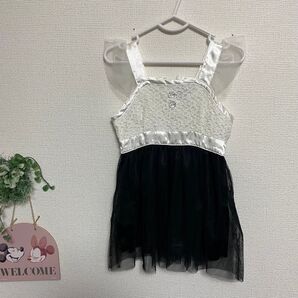 《美品》ワンピース ドレス 発表会 キャミワンピ ミニドレス レース シフォン 90 イベント ワンピース