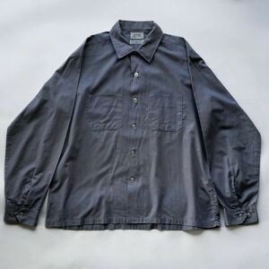 50's Archdale Open Collar Shirts size L VINTAGE 古着　青シャツ　ヴィンテージ　古着　シャツ 長袖シャツ USA