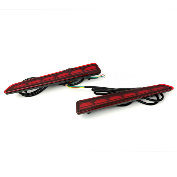 ダイハツ LED リフレクター シーケンシャル ウインカー スモール ブレーキ レンズ レッド 赤 リアバンパー / 147-178 PP*