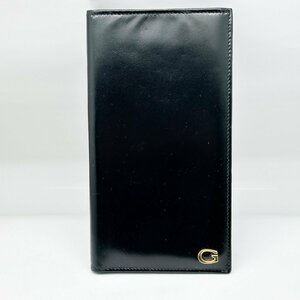 1円～グッチ GUCCI 2つ折り 長財布 札入れ レーザー ブラック 美品