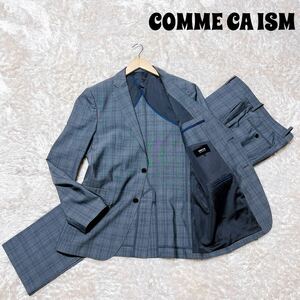 【大きいサイズ】COMME CA ISM コムサイズム　セットアップスーツ　グレンチェック　背抜き　XL シングル　