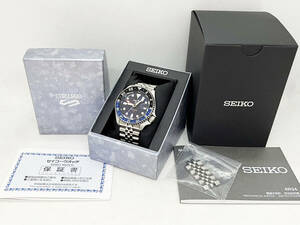 1円～★セイコー SEIKO 5スポーツ SKX Sports Style GMT SBSC003 腕時計★稼働品 極美品 裏スケ 自動巻き ケース 付属品付き E1305Z5N27