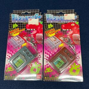  unused goods BANDAI Bandai Digital Monster 1997 year made first generation digimon that time thing toy game 2 pcs. set 