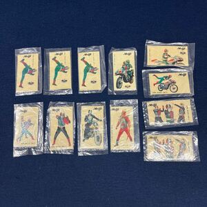 Meiji 明治 仮面ライダー シール ステッカー 12枚 東映 毎日放送 石森プロ 未開封品 まとめ売り