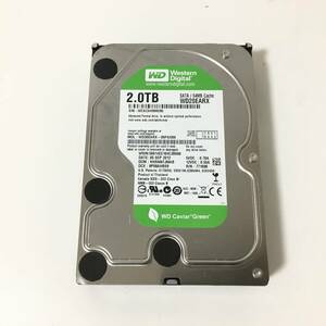 ★動作確認済★Western Digital WD Green ウェスタンデジタル グリーン 3.5インチ ハードディスク 2TB HDD WD20EARX (SATA)