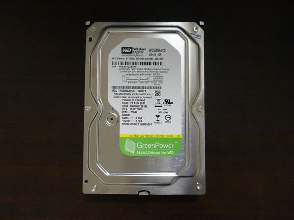 DIGA修理用ハードディスク Western Digital WD AV-GP 500GB HDD WD5000AVCS その46