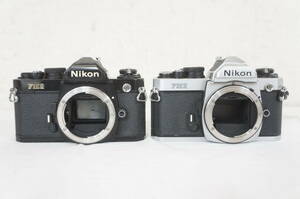 ② Nikon ニコン FM2 シルバー ブラック ボディ 一眼レフ フィルムカメラ 2点セット 7005136011