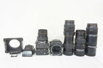 [26] ZENZA BRONICA ゼンザ ブロニカ SQ 中判 フィルムカメラ ZENZANON-S F3.5 150mm F4.5 200mm レンズ 他 まとめてセット 7005131011_画像1