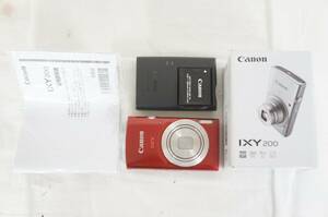 Canon キャノン IXY 200 レッド コンパクトデジタルカメラ バッテリー 充電器 取説 箱付き 8505156011