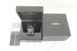 〇 稼働品 SEIKO SPRING DRIVE スプリングドライブ プロスペックス 300m 5R65-0AN0 デイト ブラック メンズ 腕時計 箱付き 6405106022