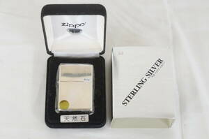 ② ダイヤ 天然石 STERLING SILVER スターリングシルバー Zippo ジッポー オイルライター 3505216021