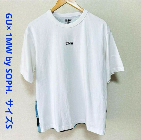 ジーユー×ソフネット カモフラ 切替 半袖Tシャツ S