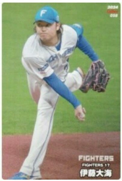 ☆伊藤大海☆エラーカード☆2024 カルビープロ野球チップス ベースボールカード 北海道日本ハムファイターズ 176m