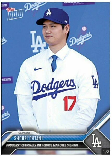 ☆大谷翔平 限定生産カード ロサンゼルス・ドジャース入団会見 2023 topps NOW WBC 侍ジャパン 山本由伸