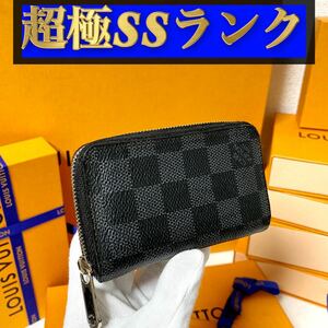 184【超極ＳＳランク】★最新★ルイヴィトン★ジップ 財布 コインケース ダミエグラフィット★正規品★ 