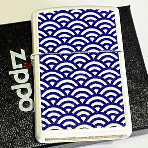 Zippo 青海波 ホワイトマット 和柄 2019年製 ジッポー ライター