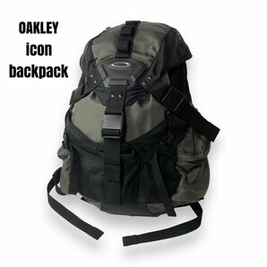 OAKLEY オークリー アイコンバックパック ／リュックサック メタルロゴ グレー y2k テック