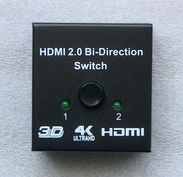 HDMI切替器 hdmiセレクター 2入力1出力/1入力2出力 手動 双方向切替 HDMI 2.0 4K