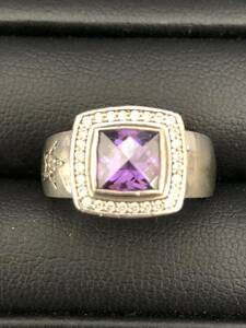 JUSTIN DAVIS written guarantee attaching .! Justin Davis SRJ252 amethyst SV925 #13 ring 