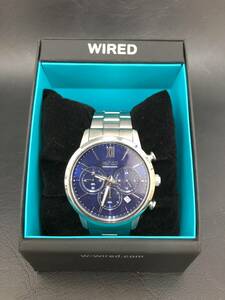 SEIKO WIRED セイコー ワイアード 腕時計 VD53-KZB0 クロノグラフ ブルー文字盤 デイト