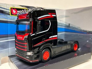 burago 1/43 SCANIA 730S HIGHLINE CAB　ブラック　ブラーゴ　スカニア　日本未発売　ミニカー