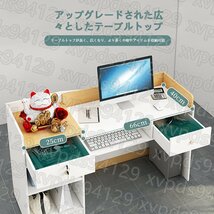 受付 カウンターテーブル レジ係カウンタ 木製レセプションデスクレジスタンドの受付カウンター ンプルなモダンシ 120*43cm black_画像5