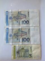 旧マルク紙幣 　　ドイツ 　3枚 　　205マルク_画像2