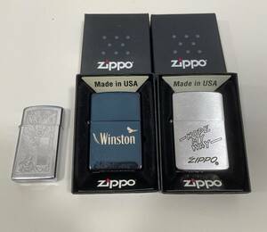 #326-A【コレクター必見！】★☆ZIPPO ジッポ　おまとめ 3個（スリム1個含む） ☆★※説明文必読