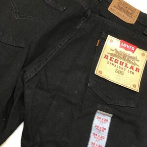 90s dead Stock 505 Vintage Levi’s Jeans Black Denim Pants ビンテージ リーバイス 黒 デニムw34 L30 未使用 デッドストック