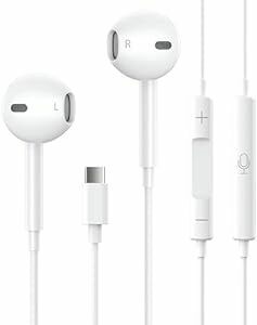 【2024新版】 タイプc イヤホン 有線 iPhone 15 イヤフォン HIFI透明な音質 重低音 マイク付き 通話対応 音量