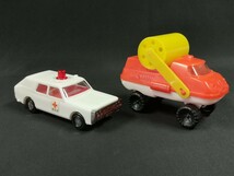 当時物　ナガサキヤ　お菓子 玩具 容器　救急車&ローラーカー　2個まとめて　1970年代　子供用玩具　プラカー　レトロ　食玩　おまけ_画像4