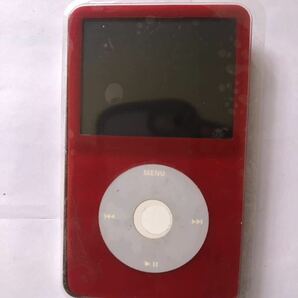 iPod classic 30GB→新品SSD128GB&新品バッテリー交換済　iTunes同期、動作確認済　フロントマスクを赤にカスタム